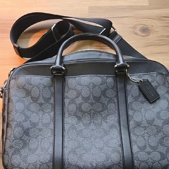 Coach Black and Gray Men's Briefcase - Picture 1 of 4